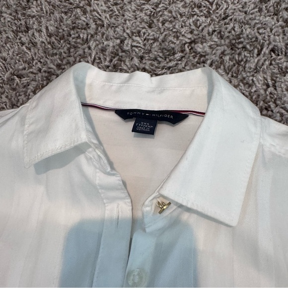 Tommy Hilfiger White Tunic Button Down Shirt - Picture 2 of 4